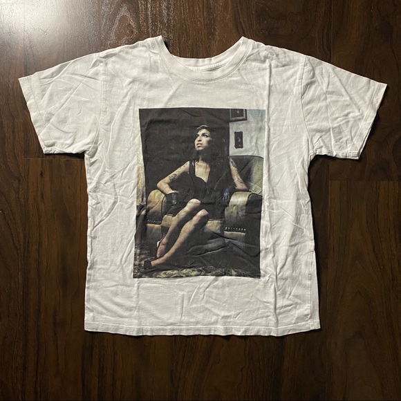 White T-shirt Amy Whinehouse - Picture 1 of 2